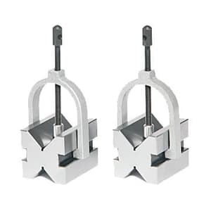 Crystal 6 inch / 150 x 100 x 75 mm Hardened & Ground 'V’ Blocks With Clamps (Pack of 2 Pcs), AA-1715