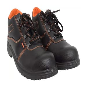 Hillson Single Density Synthetic Leather Beston Safety Shoes - Steel Toe (Black)