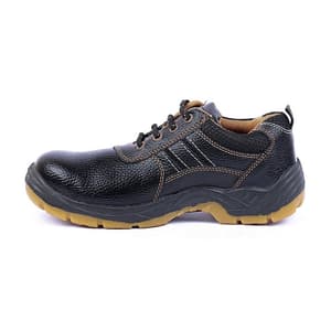 Hillson High Ankle Dual Density Synthetic Leather Sporty Safety Shoes - Steel Toe (Black)