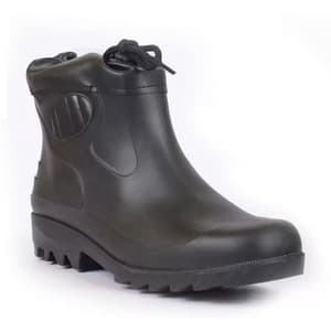 Hillson Collar Boot High Ankle Dual Density Synthetic Leather Safety Boot with Steel Toe (Black)
