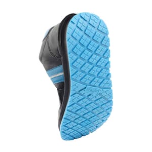 Hillson Dual Density TFP Sole Synthetic Leather Swag Safety Shoes - Steel Toe (Black & Blue), Swag-1901
