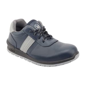 Hillson Dual Density TFP Sole Synthetic Leather Swag Safety Shoes - Steel Toe (Blue & Grey), Swag-1902