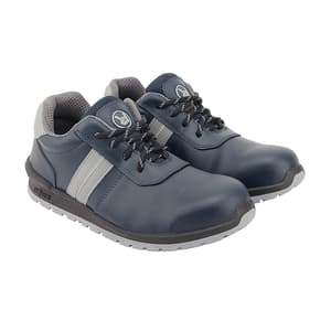 Hillson Dual Density TFP Sole Synthetic Leather Swag Safety Shoes - Steel Toe (Blue & Grey), Swag-1902