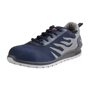 Hillson Dual Density TFP Sole Synthetic Leather Swag Safety Shoes - Steel Toe (Blue & Grey), Swag-1908