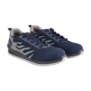 Hillson Dual Density TFP Sole Synthetic Leather Swag Safety Shoes - Steel Toe (Blue & Grey), Swag-1908