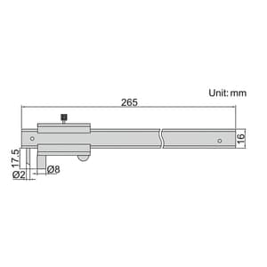 Insize 0 - 200 mm / 8 inch Scriber Caliper, 7202-200A