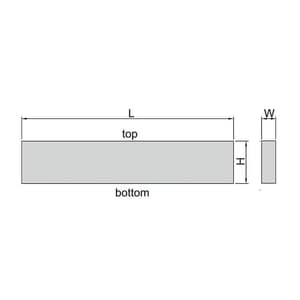 Insize 200 mm Length x 9.5 mm Thickness Parallel Set (6 Pairs), 6533-6