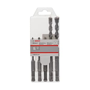 Bosch M5, M6.5, M8, M10, M12 SDS plus-1 Drill Bits Set (Pack of 5 Pcs), 2 608 579 121