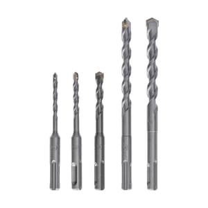 Bosch M5, M6.5, M8, M10, M12 SDS plus-1 Drill Bits Set (Pack of 5 Pcs), 2 608 579 121