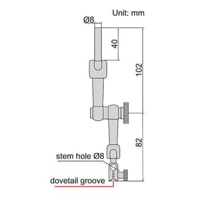 Insize Dial Test Indicator Centering Holder, 6295-1A