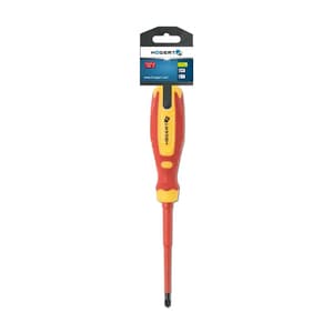 Hogert PH1 x 100 mm Blade Length Insulated Terminal Phillips Screwdriver (VDE), HT1S973