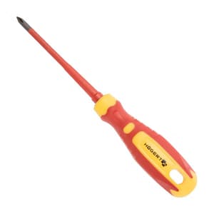 Hogert PH1 x 100 mm Blade Length Insulated Phillips Screwdriver (VDE), HT1S965