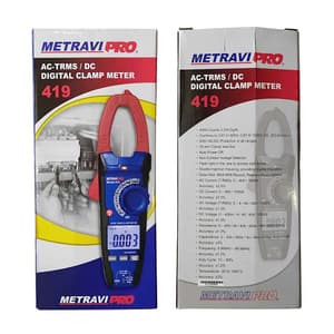 Metravi 3-3/4 Digit / 1000V Digital TRMS AC/DC Clamp Meter, Pro 419
