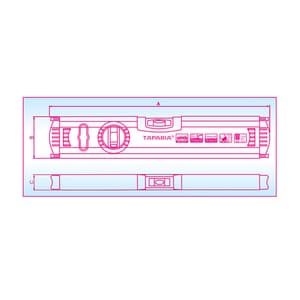 Taparia 120 cm / 1200 mm Spirit Level without Magnet (1.0 mm Accuracy), SL 1048