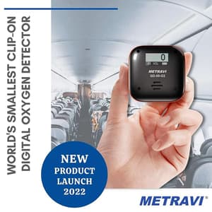 Metravi O2 Portable Oxygen Gas Detector With USB Interface, GD-09-O2