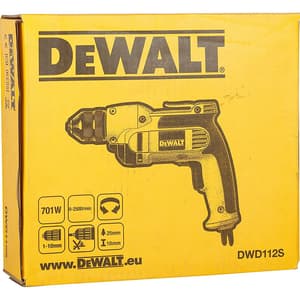 Dewalt 701W 10mm Rotary Drill Machine with Keyless Chuck & 10.9Nm Torque, DWD112S-B5