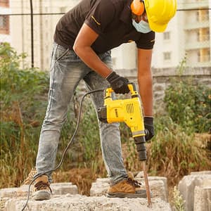 Dewalt 1100W 17mm Hex Chipping Hammer with Active Vibration Control-Perform & Protect Shield, D25811K-IN
