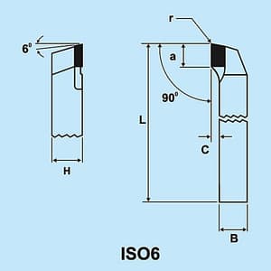 Zenstar 110 mm Length / ISO 6 (117) Cranked Knife Tool (Left Hand), 117-1616