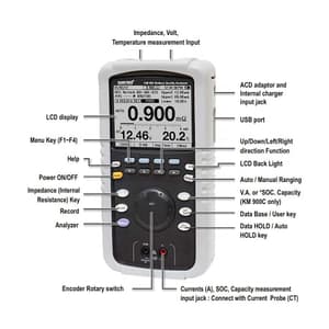 Kusam-Meco 0°C ~ 40°C Battery Quality Analyzer, KM 900