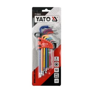 Yato T10  - T50 Tamperproof Torx Allen Key Set (9 Pcs), YT-05633