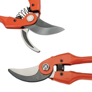 Bahco 190 mm / 7-1/2 Inch Bypass Secateurs With Stamped/Pressed Steel Handle & Straight Cutting Head, P126-19-F
