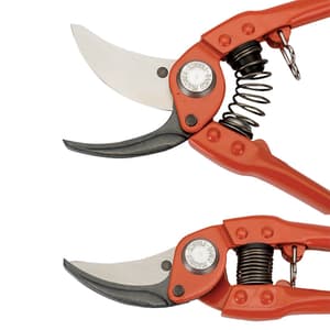 Bahco 200 mm / 8 Inch Bypass Secateurs Stamped/Pressed Steel Handle & Narrow Cutting Head, P110-20-F