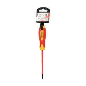 Yato 100 mm (Blade Length) x 3 mm (Blade Dia) Insulated Slotted Screwdriver, YT-28153