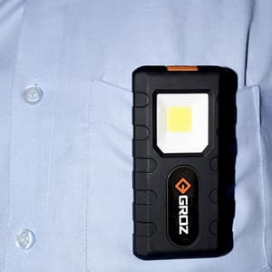 Groz 3W COB Handy Pocket Flashlight, LED/140