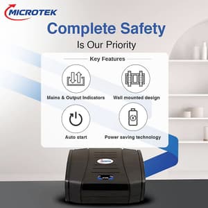 Microtek EMT 2090 90–300V Automatic Voltage Stabilizer for 65 inch LED TV + 1 DVD/DTH, 899-240-2090