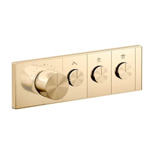 Kohler Anthem Recessed Thermostatic Mechanical 3 Outlet Trim In French Gold Finish, K-26347IN-9-AF
