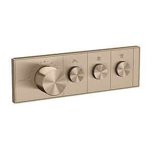Kohler Anthem Recessed Thermostatic Mechanical 3 Outlet Trim In Brushed Bronze Finish, K-26347IN-9-BV