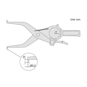 Insize 195 - 215 mm Internal Dial Caliper Gauge (Large Range), 2334-215