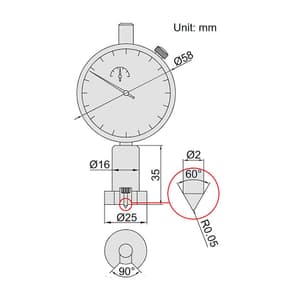 Insize 0 - 1 mm Surface Profile Gauge, 2344-1