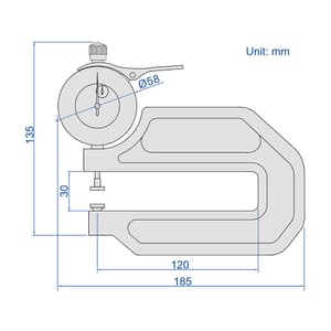 Insize 0 - 20 mm Thickness Gauge, 2365-20