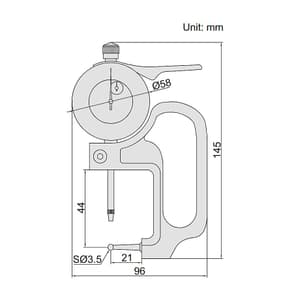 Insize 0 - 10 mm Tube Thickness Gauge, 2367-10A