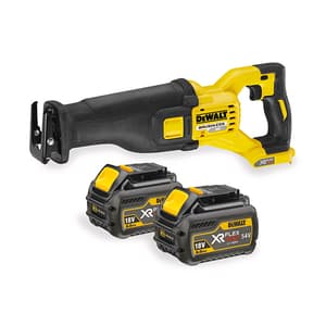 Dewalt  54V / 29mm Stroke XR FLEXVOLT Li-ion Cordless Reciprocating Saw Tstak with Brushless Motor & 2x6.0Ah Batteries, DCS388T2-QW