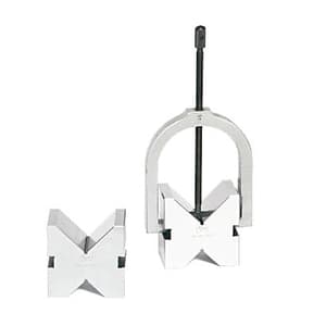 Crystal 150 x 200 x 200 mm Hardened & Ground 'V’ Blocks With Clamps (Pack of 2 Pcs), AA-1779 A