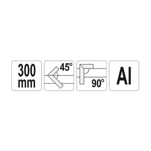 Yato 12 inch / 300 mm Aluminium Try Square Square, YT-7081