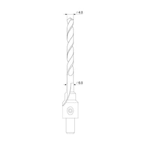 Yato 4 mm - 6 mm, Confirmat Screw Drill Bit, YT-33021