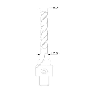 Yato 5 mm - 7 mm, Confirmat Screw Drill Bit, YT-33022