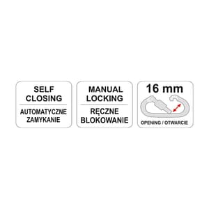 Yato Steel Carabiner Snap Hook With Locking, YT-74229