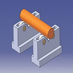 Crystal 100 x 60 x 97 mm Roller Bearing 'V' Blocks (Pack of 2 Pcs), AA-3710