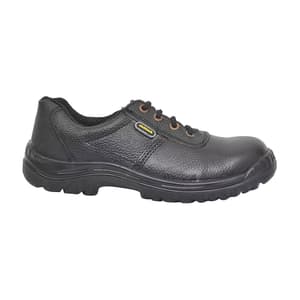 Hillson ISI Marked Single Density Buff Leather Jaguar Safety Shoes - Steel Toe (Black)