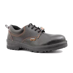 Hillson ISI Marked Single Density Leather Jackpot Safety Shoes - Steel Toe (Black)
