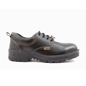 Hillson ISI Marked Single Density Leather Jackpot Safety Shoes - Steel Toe (Black)