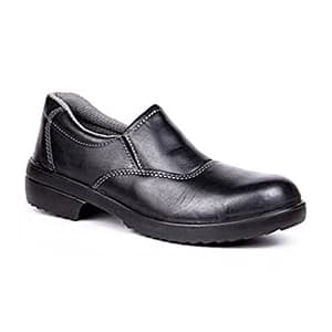 Hillson ISI Marked Single Density Grain Leather LF 02 Ladies Safety Shoes - Steel Toe (Black)