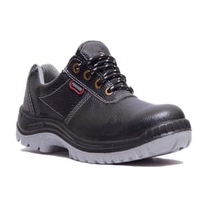 Hillson ISI Marked Double Density Buff Leather Panther Safety Shoes - Steel Toe (Black)
