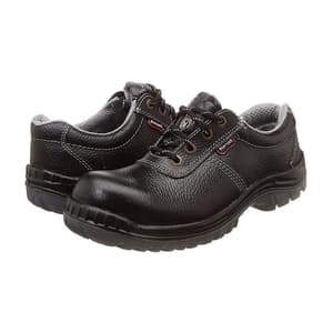 Hillson ISI Marked Double Density Buff Leather Panther Safety Shoes - Steel Toe (Black)