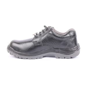 Hillson ISI Marked Double Density Grain Leather Samurai Safety Shoes - Steel Toe (Black)