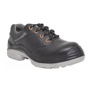 Hillson ISI Marked Double Density Buff Leather Nucleus Safety Shoes - Steel Toe (Black)